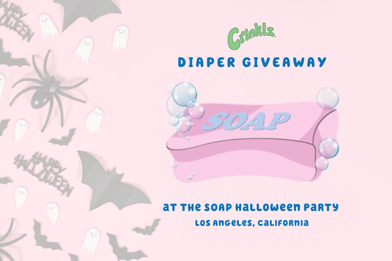 Free diaper giveaway at SOAP this weekend!
